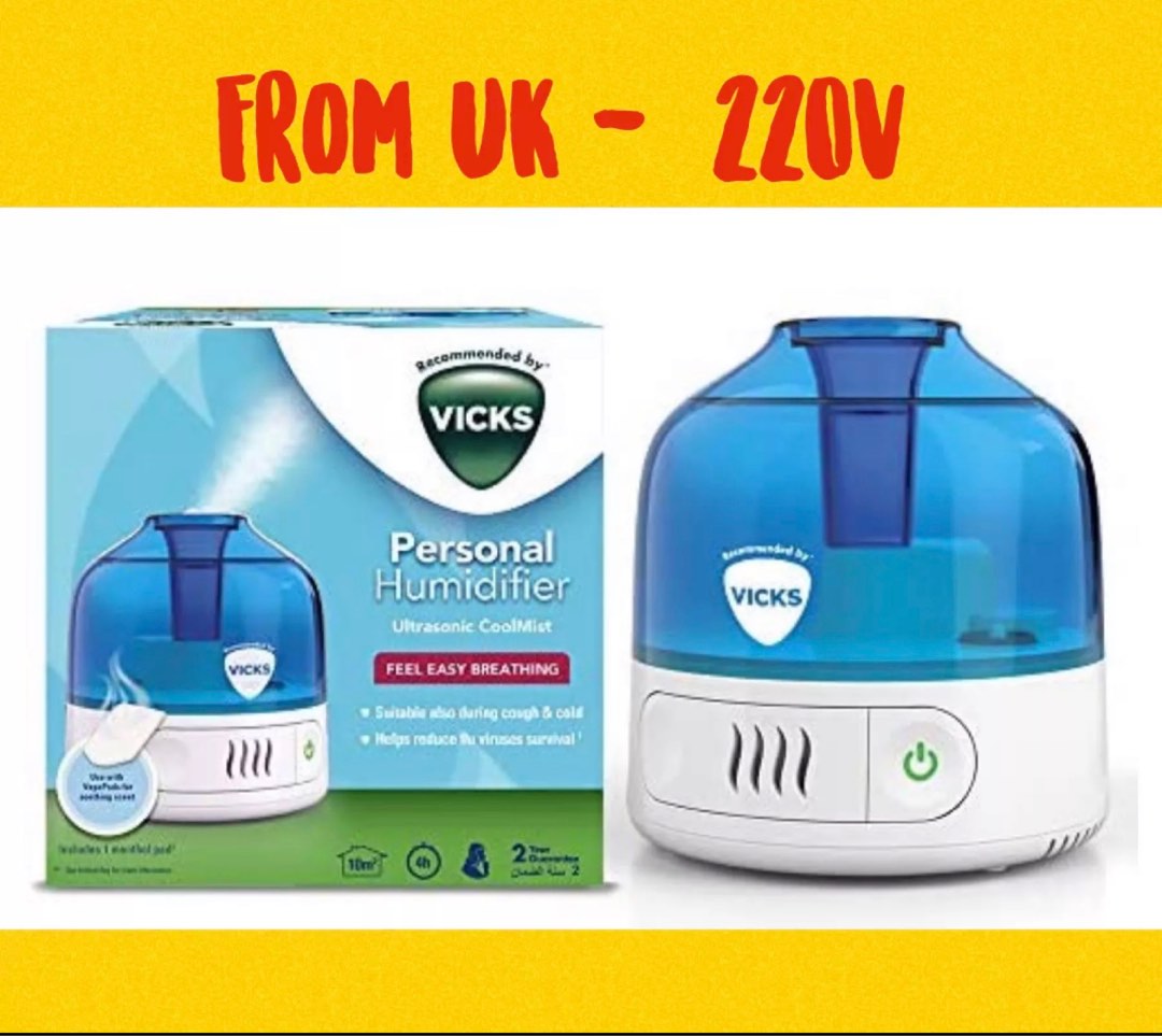 Vicks Cool Mist Ultrasonic Humidifier, TV & Home Appliances, Air