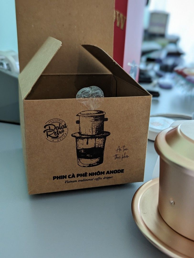 Vietnamese coffee dripper rose gold, Furniture & Home Living