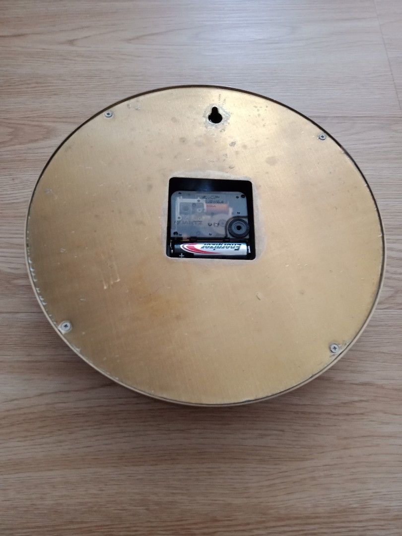 Vintage Heavy Brass Bell Clock Co Ships Quartz Clock, Furniture & Home Living, Home Decor