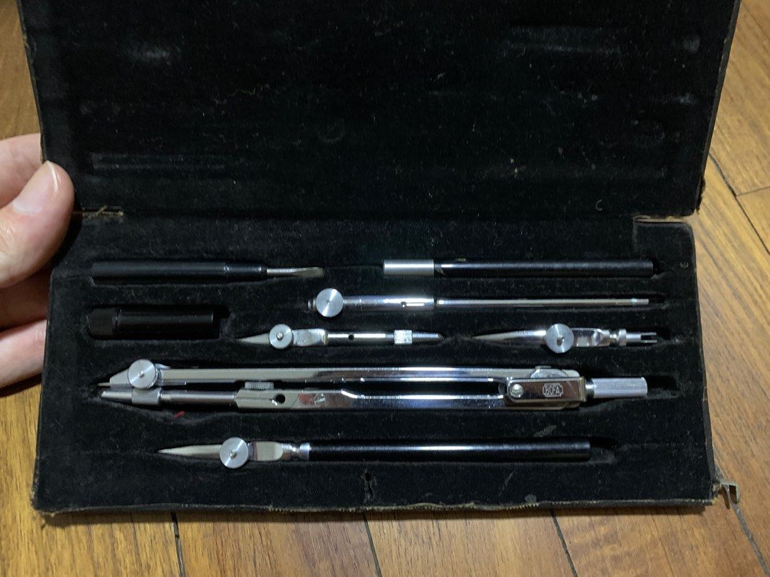 Vintage geometry set, Hobbies & Toys, Stationery & Craft, Stationery