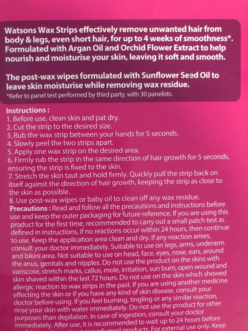 Watson wax Strip, Beauty & Personal Care, Hair on Carousell