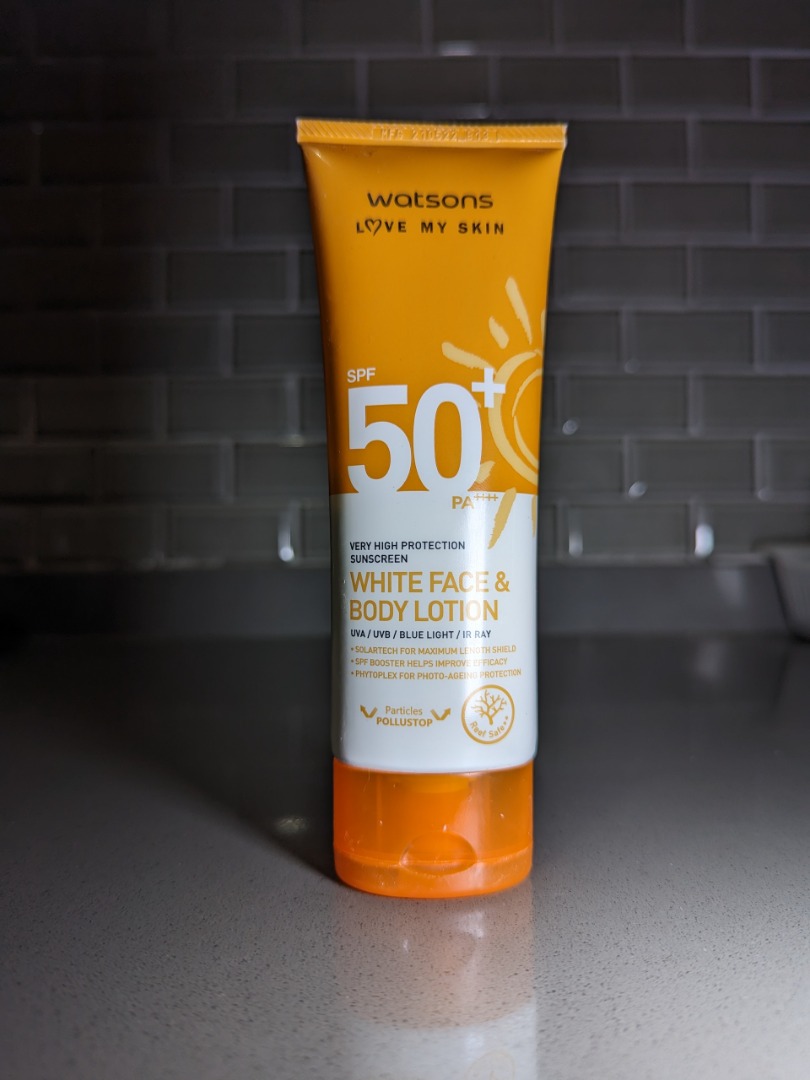 Watsons Very High Protection Sunscreen White Face & Body Lotion SPF50