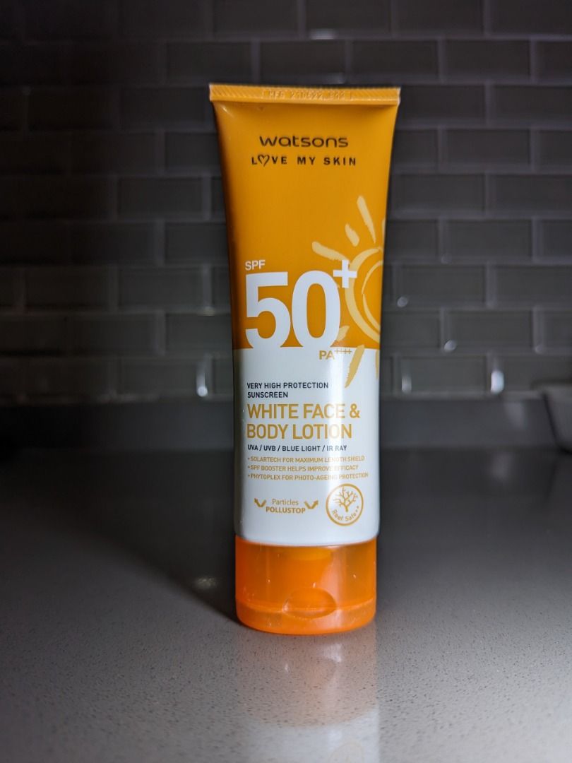 Watsons Very High Protection Sunscreen White Face & Body Lotion SPF50