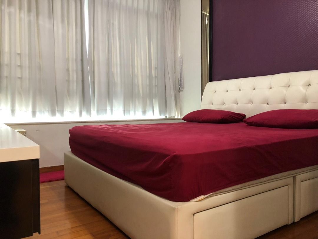 Well Used King Size Bed with pull out drawer, Furniture & Home Living, Furniture, Bed Frames