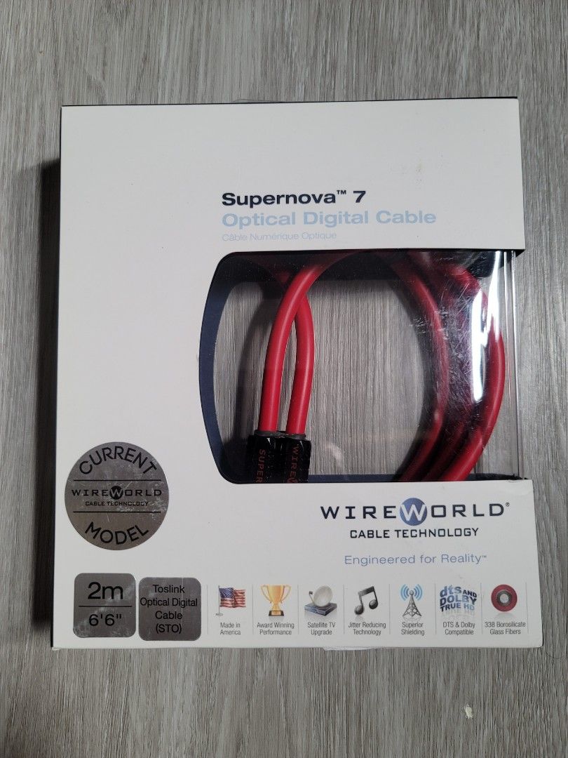 WireWorld SUPERNOVA 7 光ケーブル 1m DAP オーディオ - ケーブル/シールド