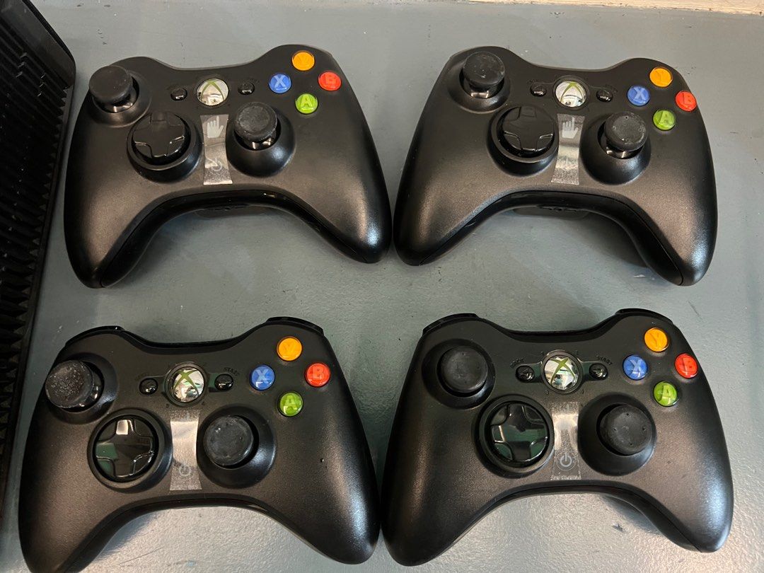 XBox 360 with Kinect (Category: Xbox) located in San Juan City. Submitted by pamstermom (Listing ID 1208478408, Image 2). Description: Lightly Used XBox 360 Console with Kinect 4 Wireless Controllers 28 Games (4 still sealed) Sold as a lot NOTE: POWER SUPPLY (power box) needs to be replaced but is readily available online.