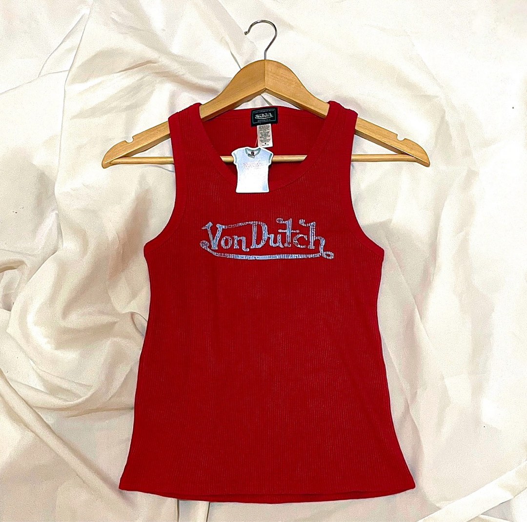 Y2k Von Dutch Tank Top, Women's Fashion, Tops, Others Tops on Carousell