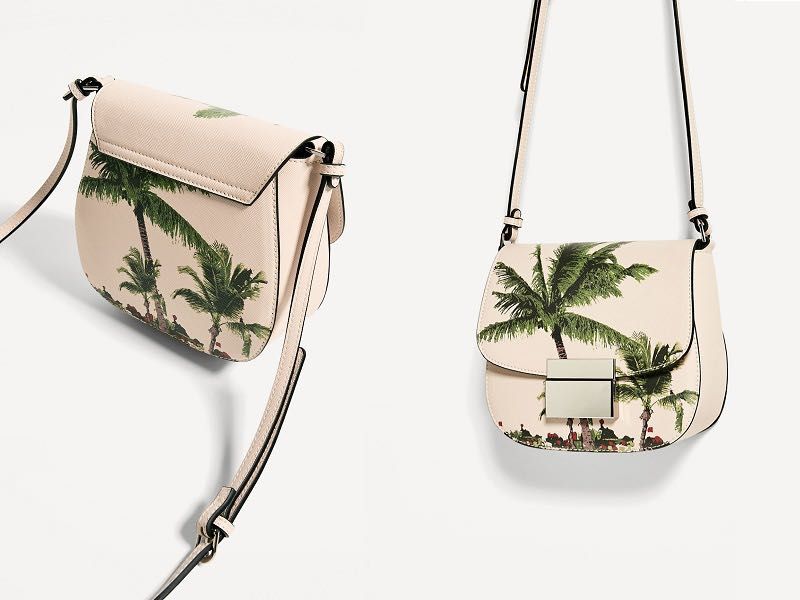 Zara palm outlet tree bag