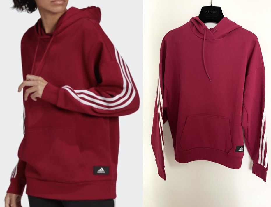 Adidas originals outline outlet hoodie in maroon