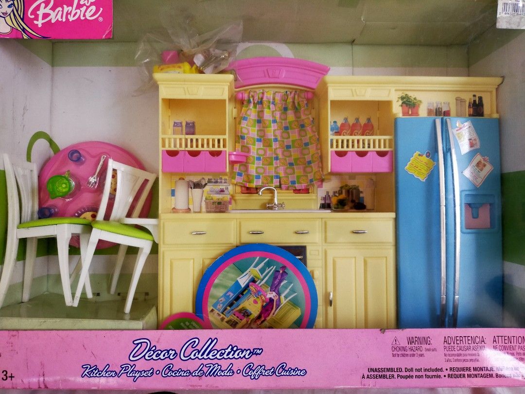 2003 Barbie Decor Collection Kitchen Playset, Hobbies & Toys, Toys