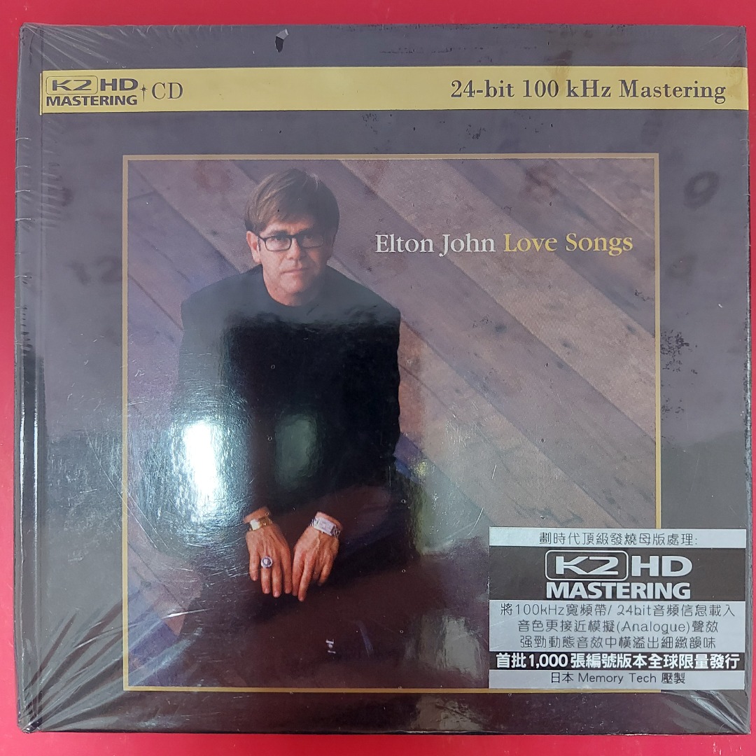 全新未開封(k2HD, 限量編號0361/1000) ELton john - Love Songs 精選CD