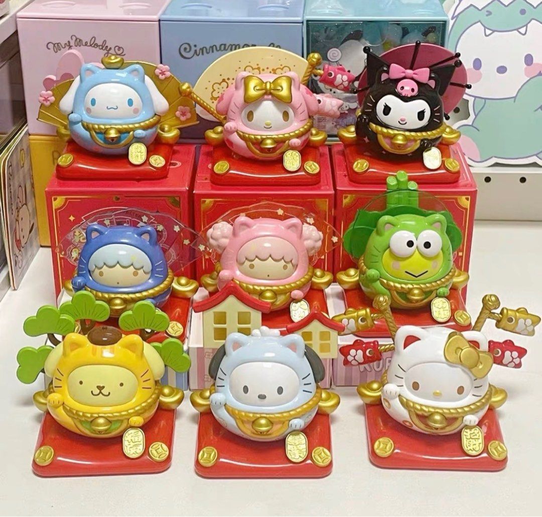 全新 Sanrio 達摩不倒翁 盲盒 Sanrio × TOPTOY 三麗鷗家族 招財喵不倒翁 KUROMI , POCHACCO , MY ...