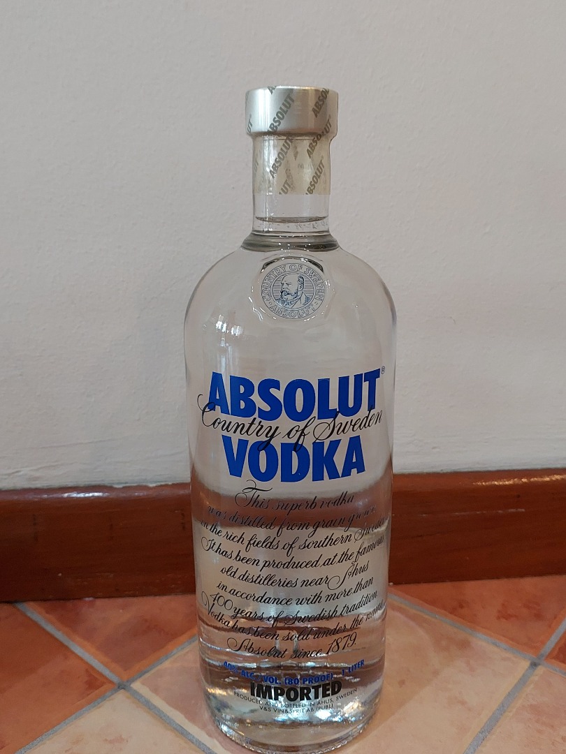 Absolut Vodka 1 litre, Food & Drinks, Alcoholic Beverages on Carousell