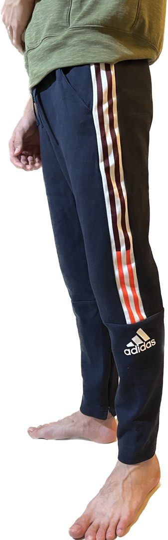 Adidas originals three stripe track pant in blue hotsell