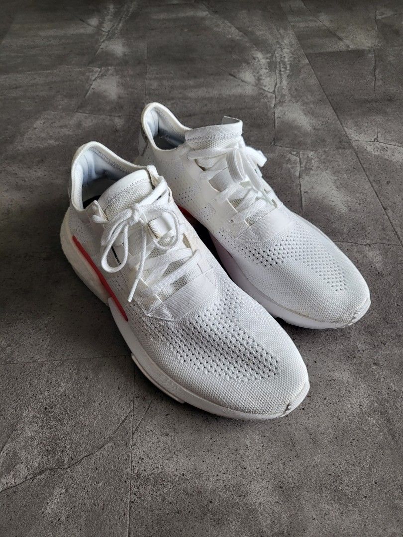 White and clearance orange adidas shoes