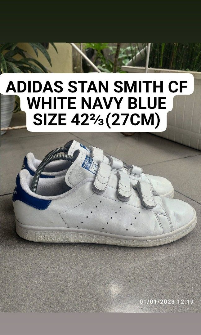 Stan smith velcro navy blue top