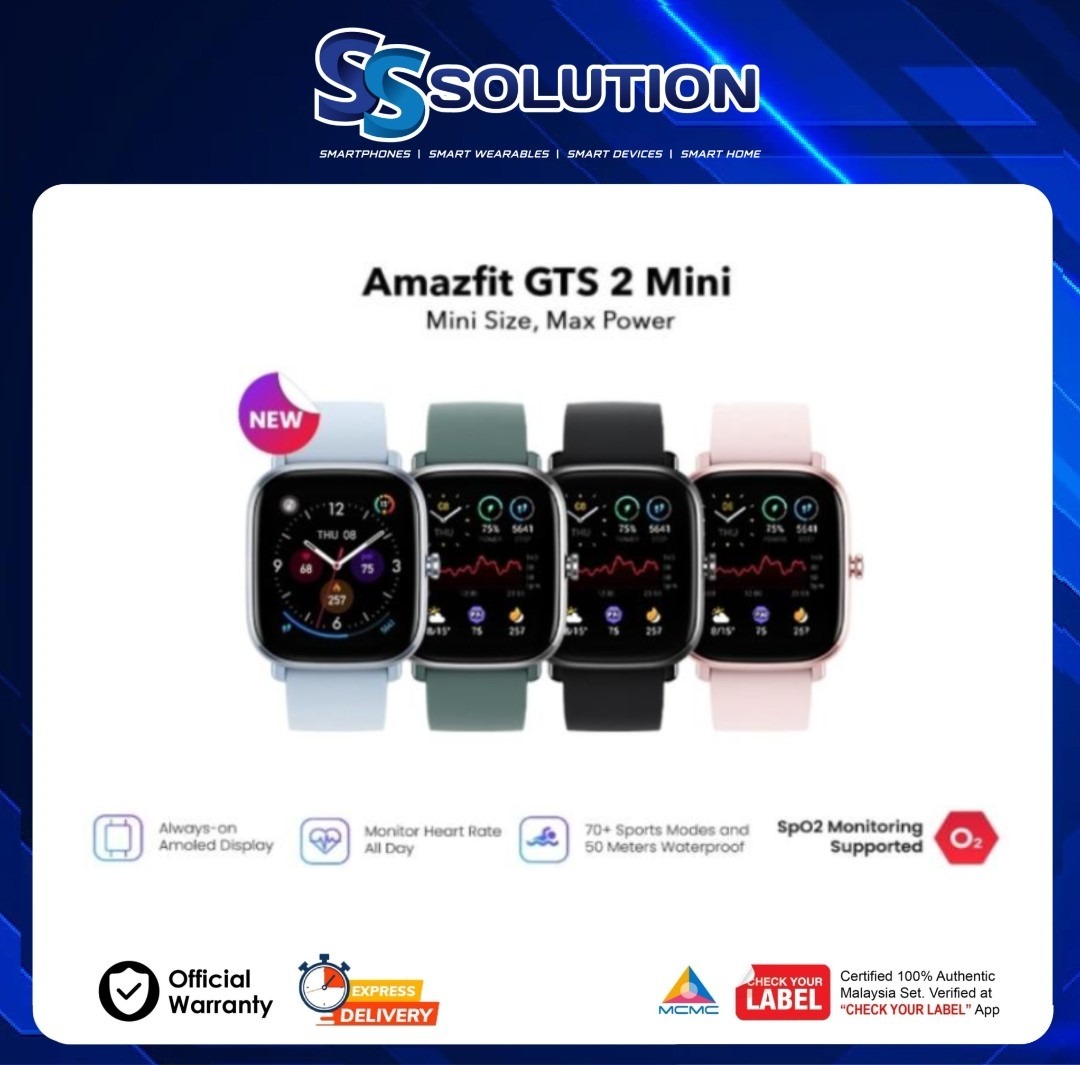 Amazfit GTS 2 Mini Fitness Smartwatch [1 Year Amazfit Malaysia Warranty],  Mobile Phones & Gadgets, Wearables & Smart Watches on Carousell
