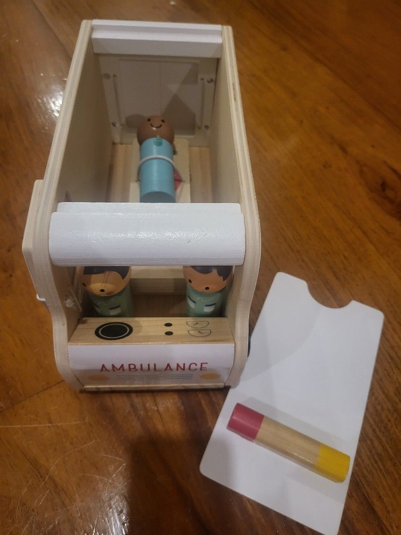 Anko Wooden AmbulanceToy, Hobbies & Toys, Toys & Games on Carousell
