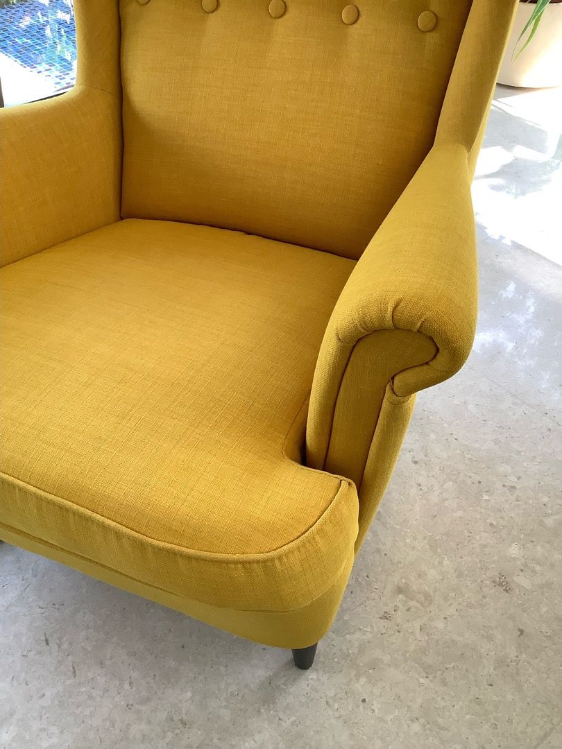 Armchair IKEA STRANDMON Wing Back Chair x 2, Furniture & Home Living