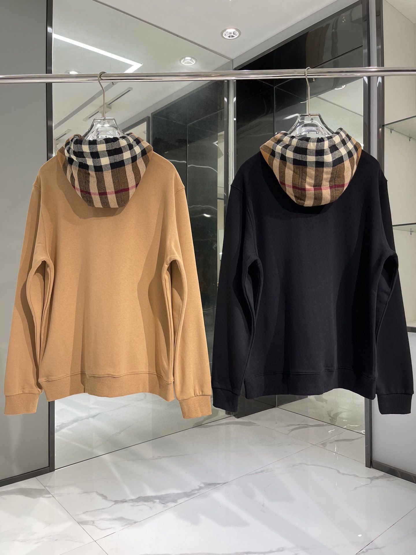 Burberry plaid hoodie sales