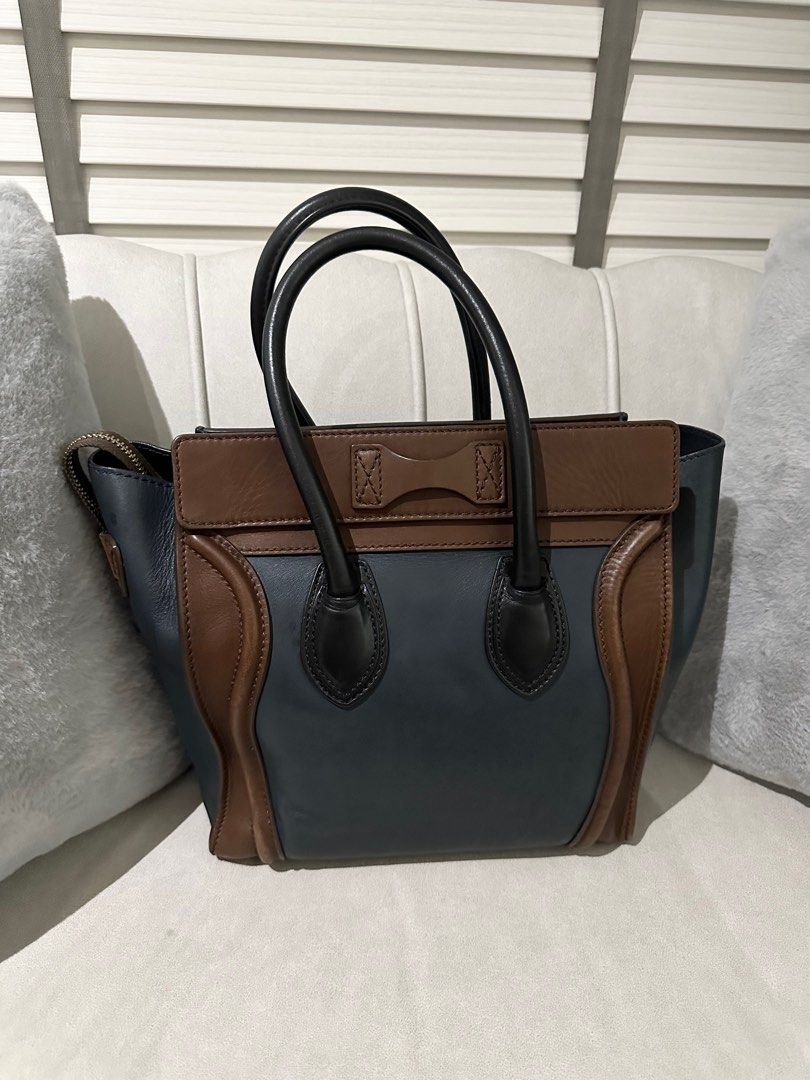 Celine tricolor top micro luggage bag