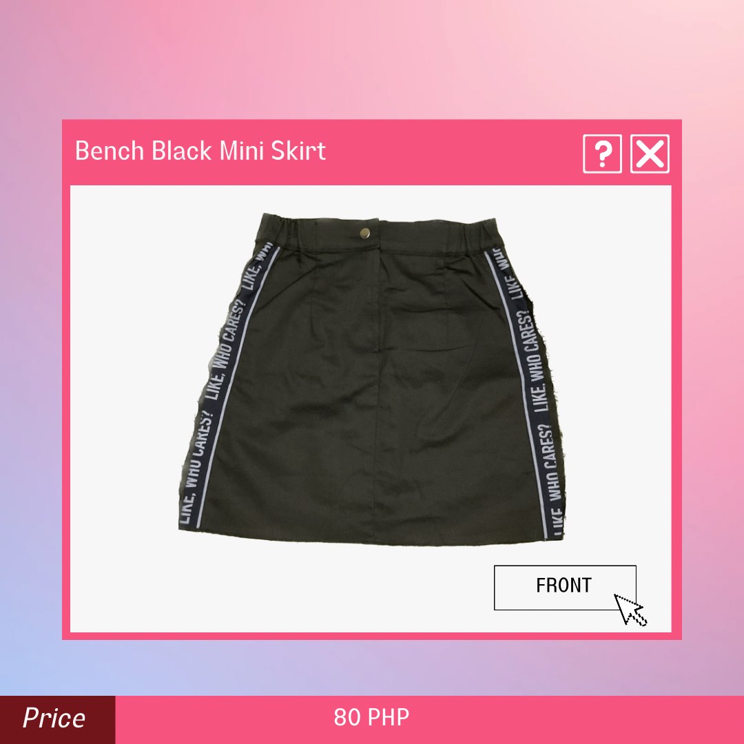 Bench Black Mini Skirt, Women's Fashion, Bottoms, Skirts on Carousell