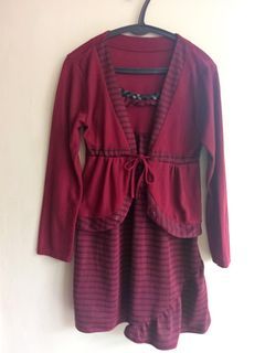 Blouse cardigan merah