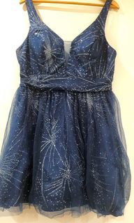 Blue Gown short glitters
