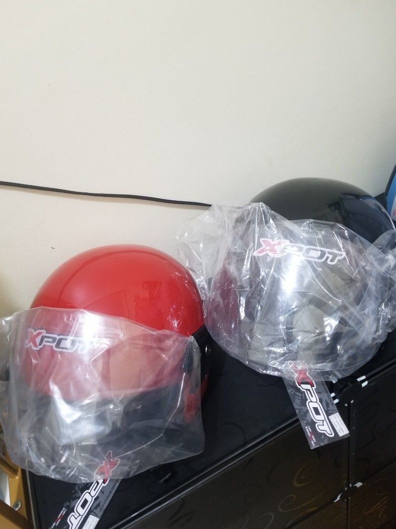 BNEW XPOT HALF FACE HELMET, Motorbikes, Motorbike Parts & Accessories