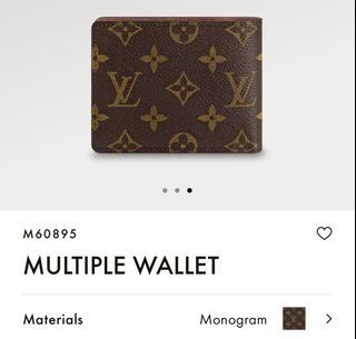 Louis Vuitton M60895 Multiple Wallet Monogram Print AUTHENTIC www