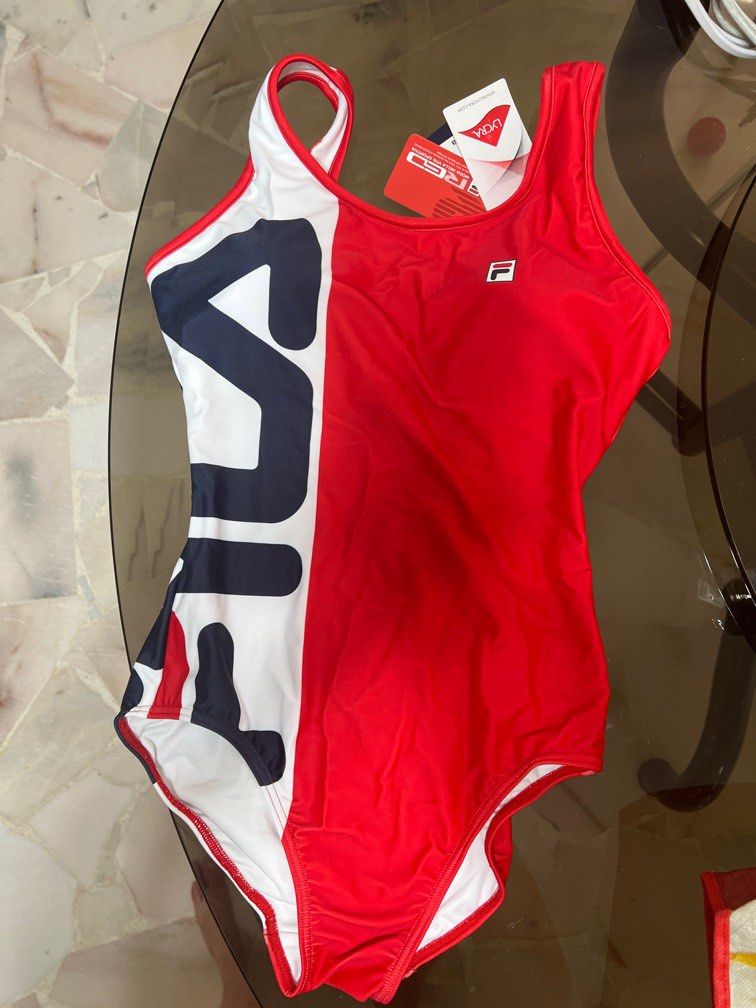 Red fila bodysuit hot sale