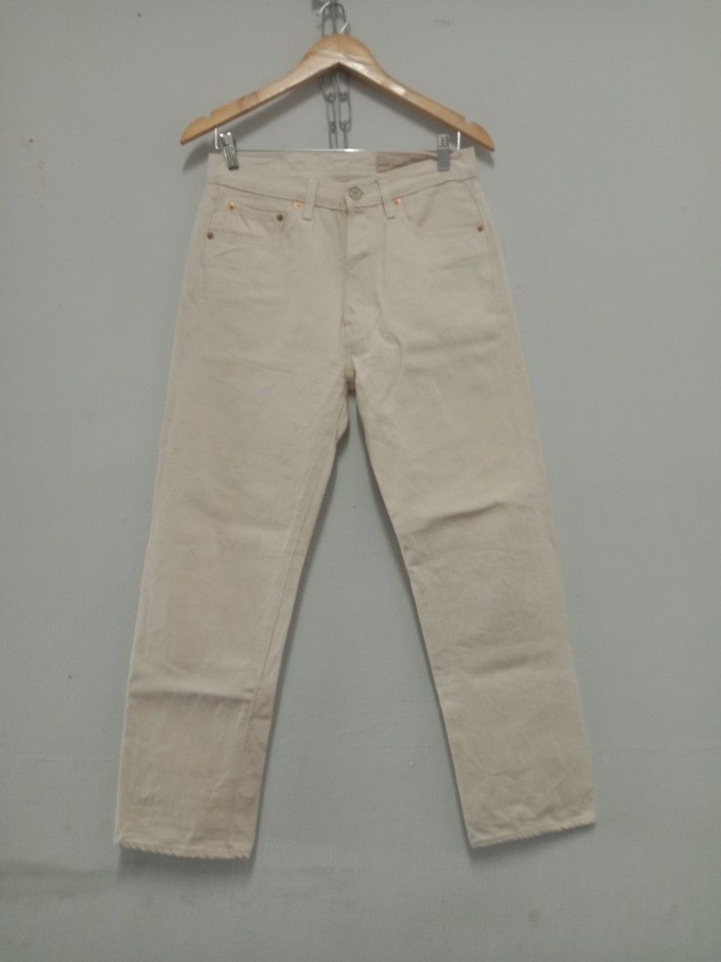 Boncoura 66 Off White Selvedge Denim Men s Fashion Bottoms