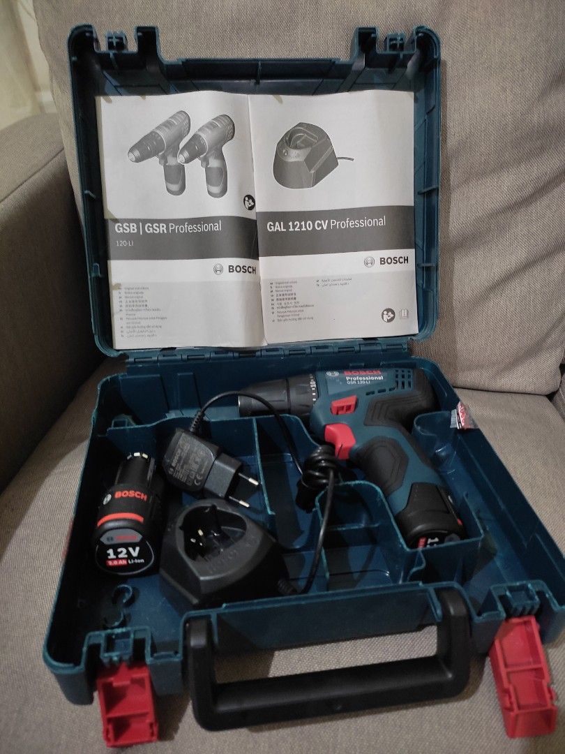 BOR CORDLESS BOSCH GSR 120LI Perabotan Rumah di Carousell