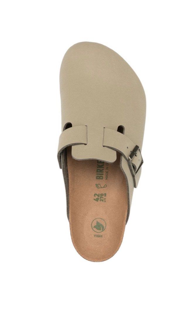 [Brand New] Birkenstock Boston Olive Vegan Leather, Men's Fashion, Footwear, Sneakers on Carousell