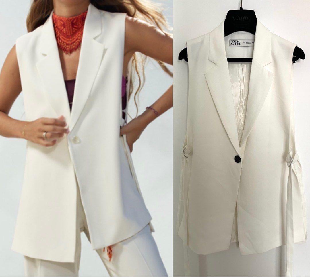 White vest zara sale