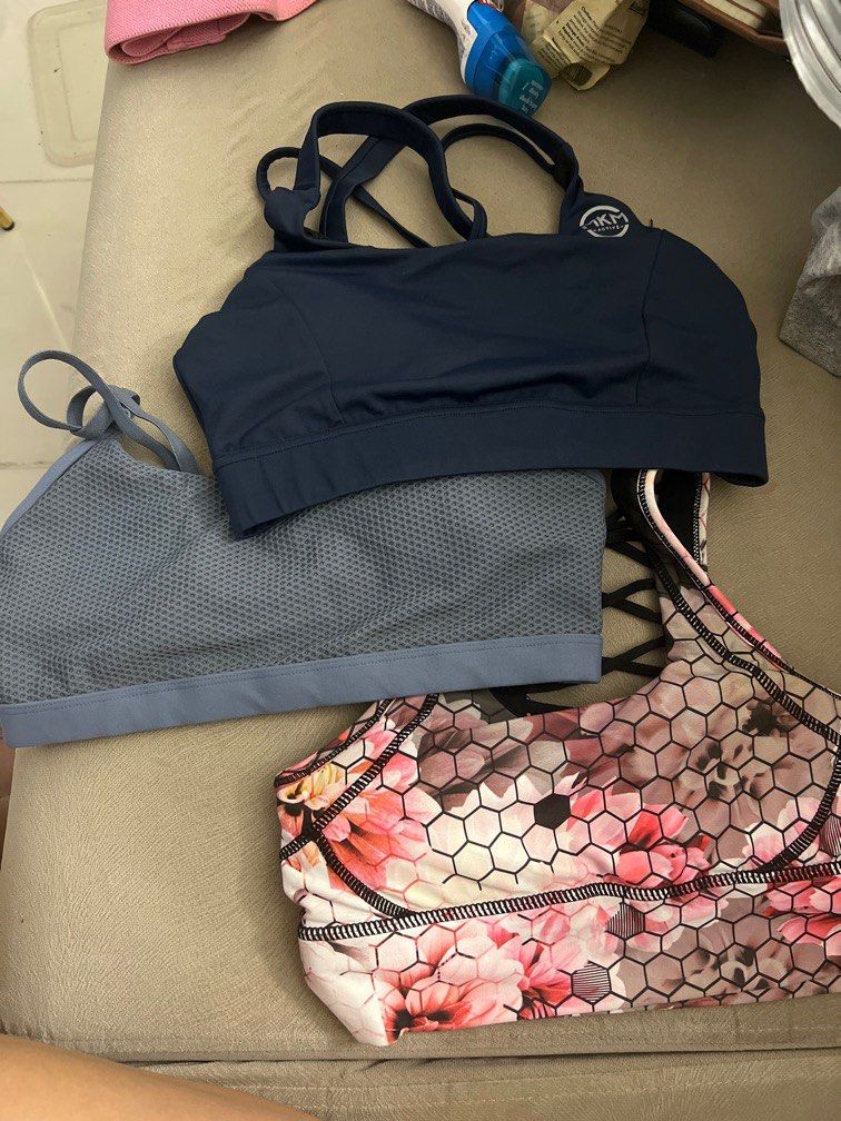 Branded sports bra (3 pieces) (Category: Activewear) located in Manila. Submitted by dkcp24 (Listing ID 1208652147, Image 1). Description: Take all for 500 Brands: Lorna Jane MKM Active lorna Jane Fits small to sm.