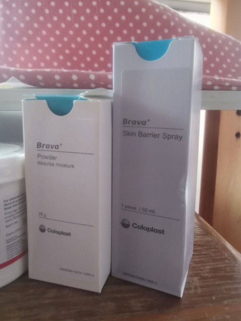 Brava skin barrier spray & Brava powder, Health & Nutrition, Medical ...
