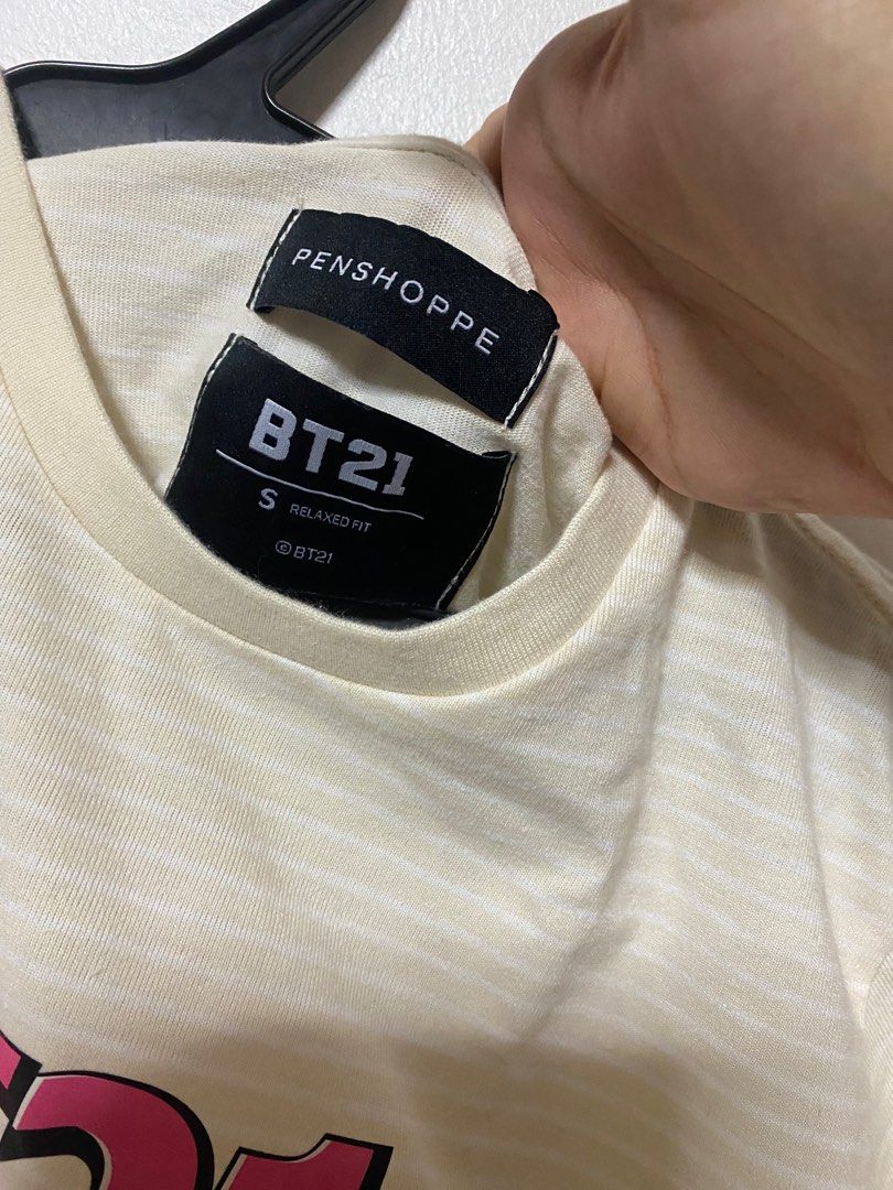 Penshoppe BTS T Shirt (Category: Shirts) located in Paranaque City. Submitted by fcs.preloved (Listing ID 1208531518, Image 3). Description: - used once - MOP: Gcash/BPI - Delivery via Lalamove/Grab/Gogoexpress (buyer will handle and shoulder delivery fee) * please check all pictures before buying * .