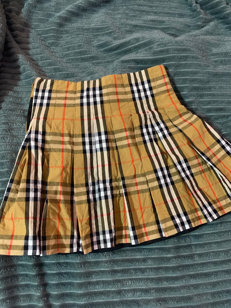 Burberry skirt hot sale plaid womens