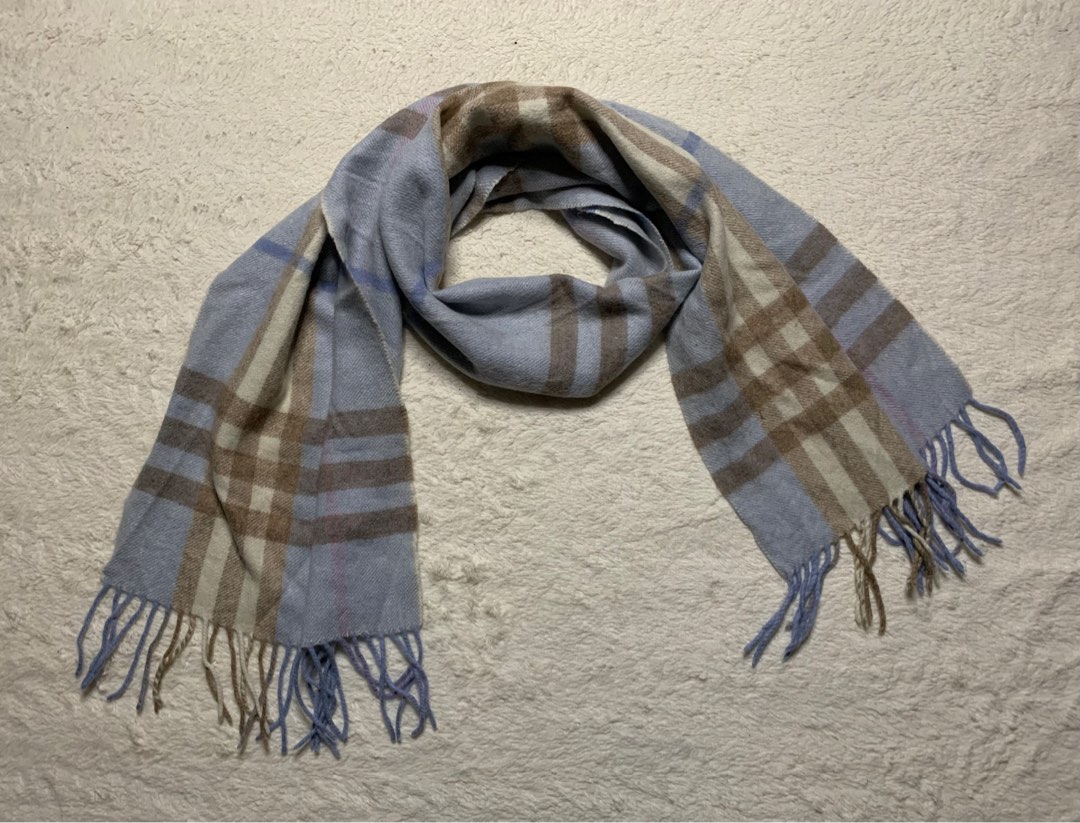 Burberry Scarf - Nova Blue Plaid, Women's Fashion, Watches & Accessories,  Scarves on Carousell