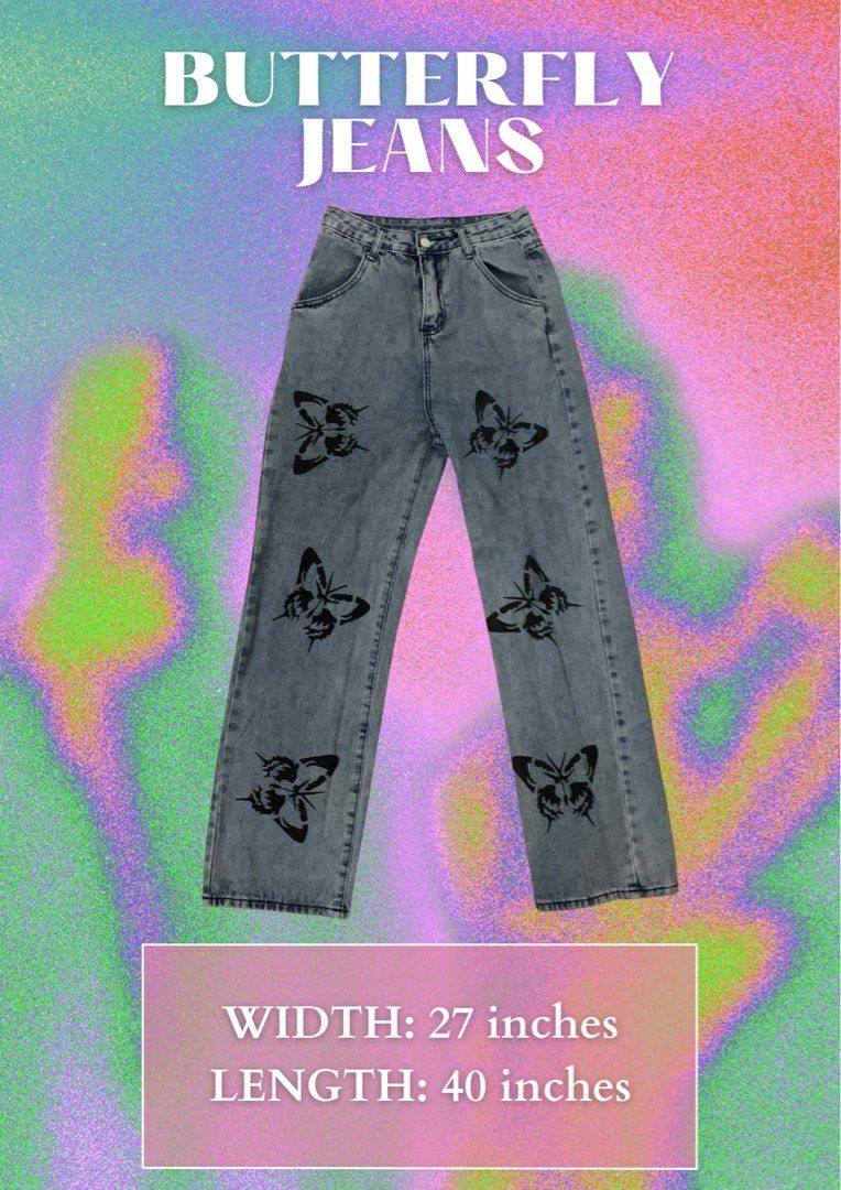 Butterfly Jeans, Women's Fashion, Bottoms, Jeans on Carousell