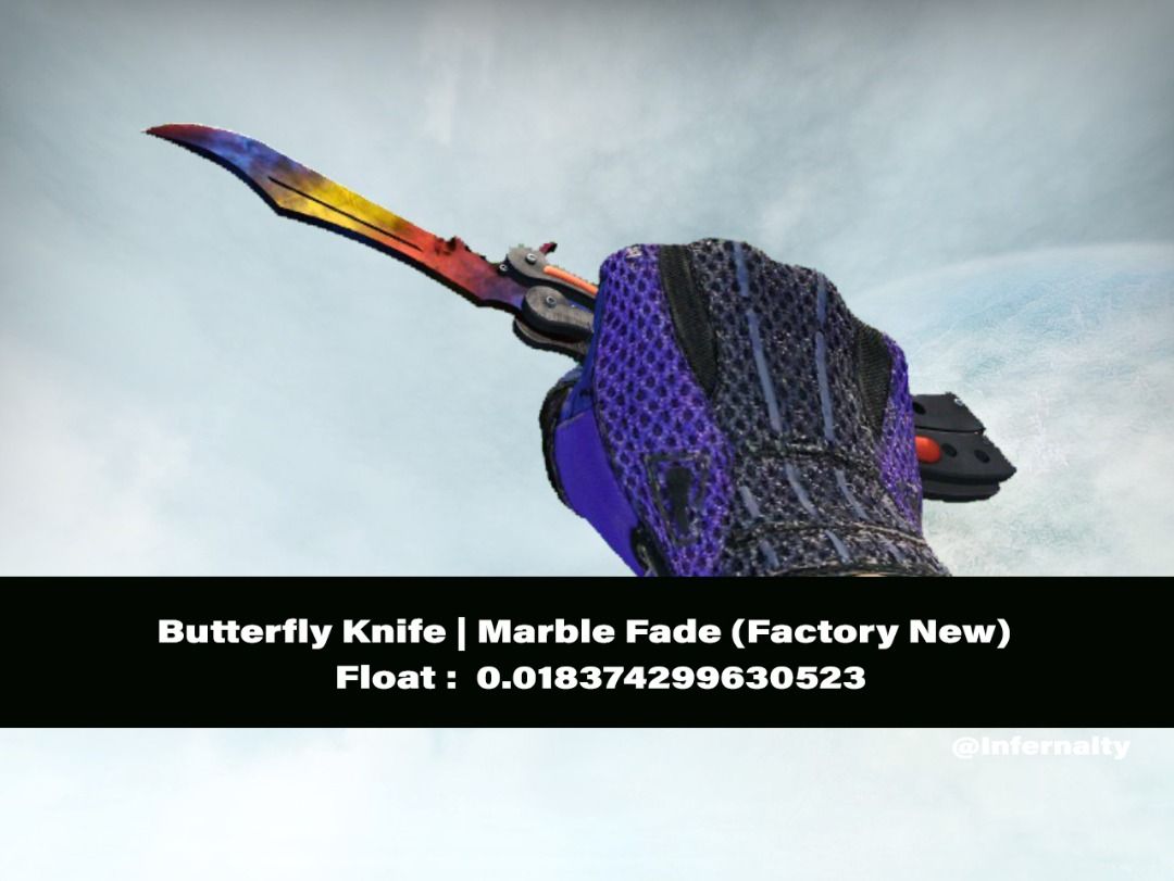 Butterfly Knife Marble Fade FN CSGO SKINS KNIVES, Video Gaming, Gaming