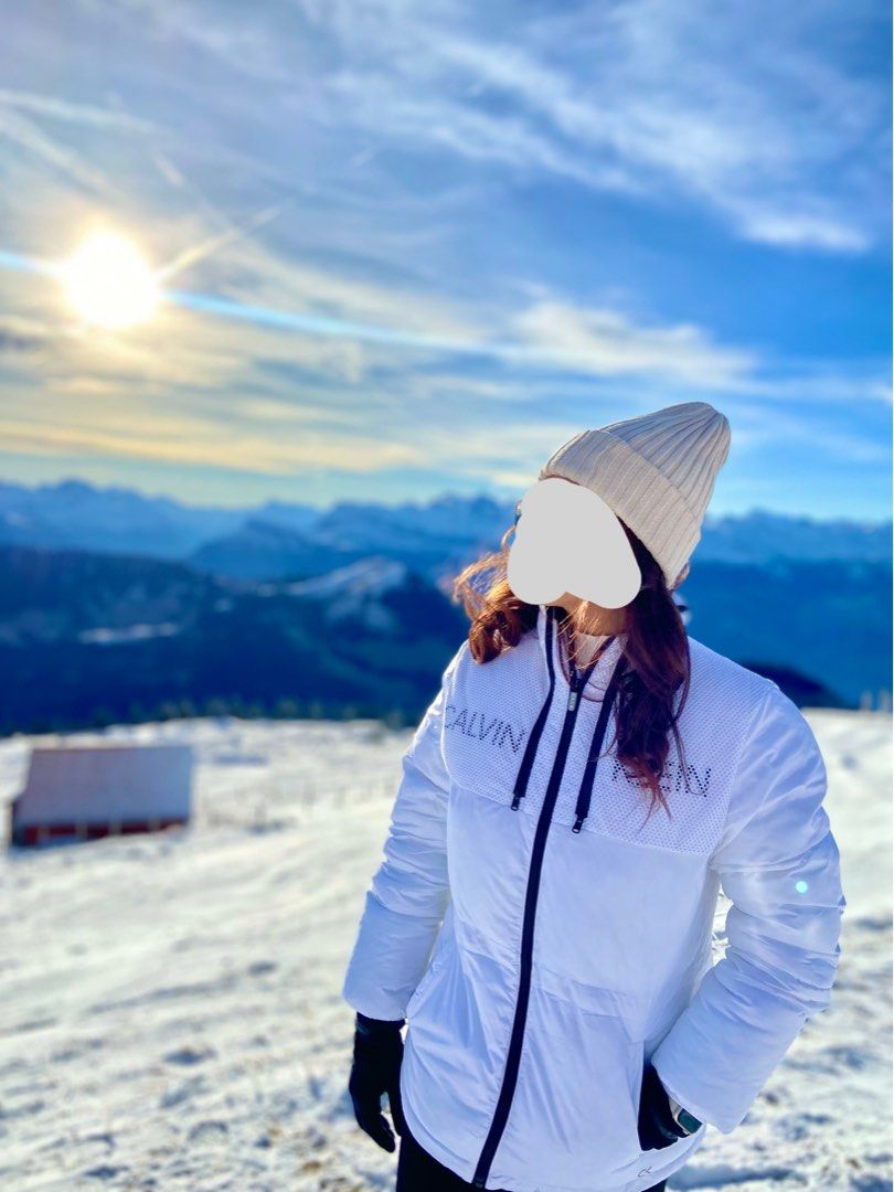 Calvin klein white winter hotsell jacket