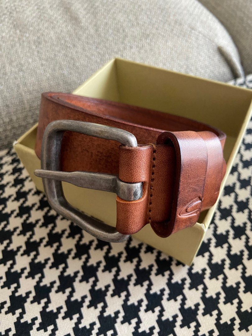 Camel top leather belt