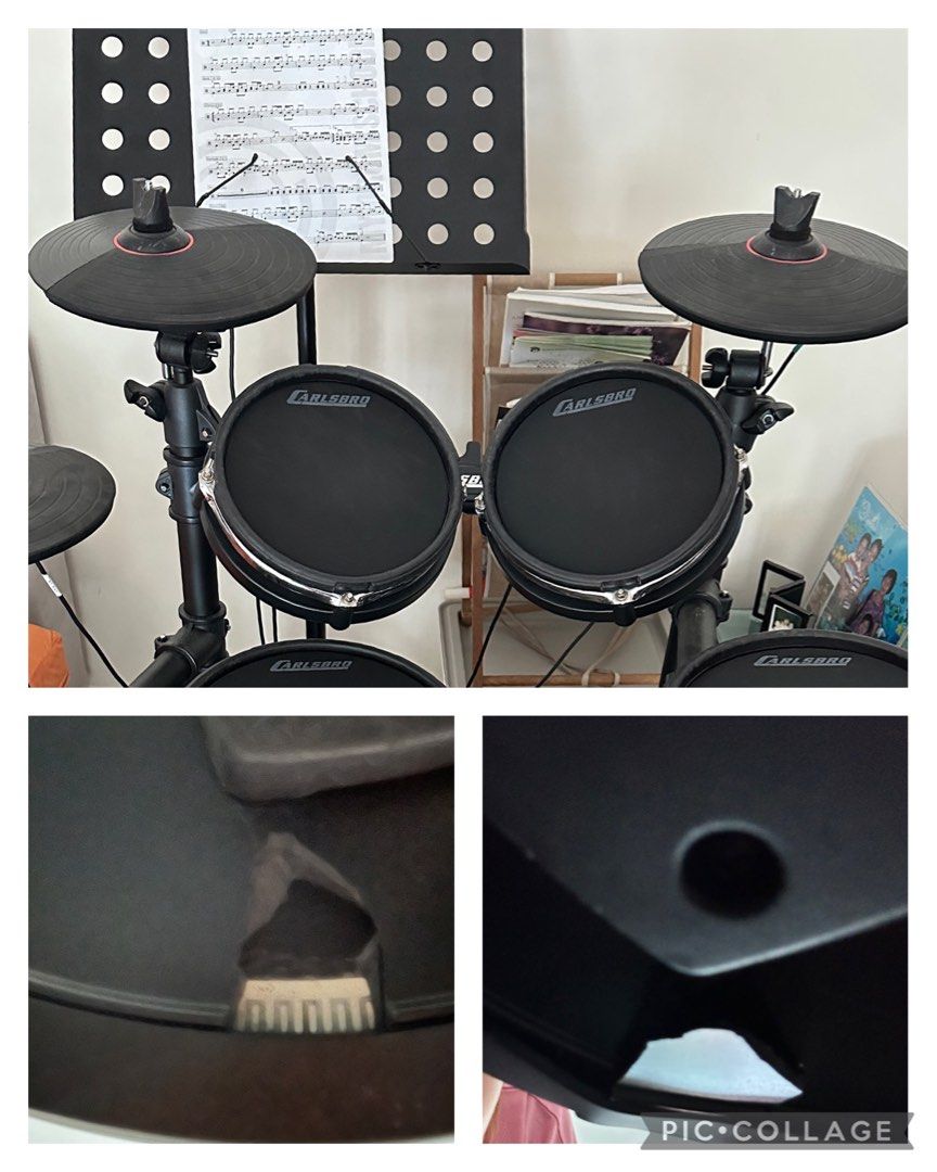 Carlsbro CSD400 Mesh Electronic Drum Kit (With Stool), Hobbies & Toys