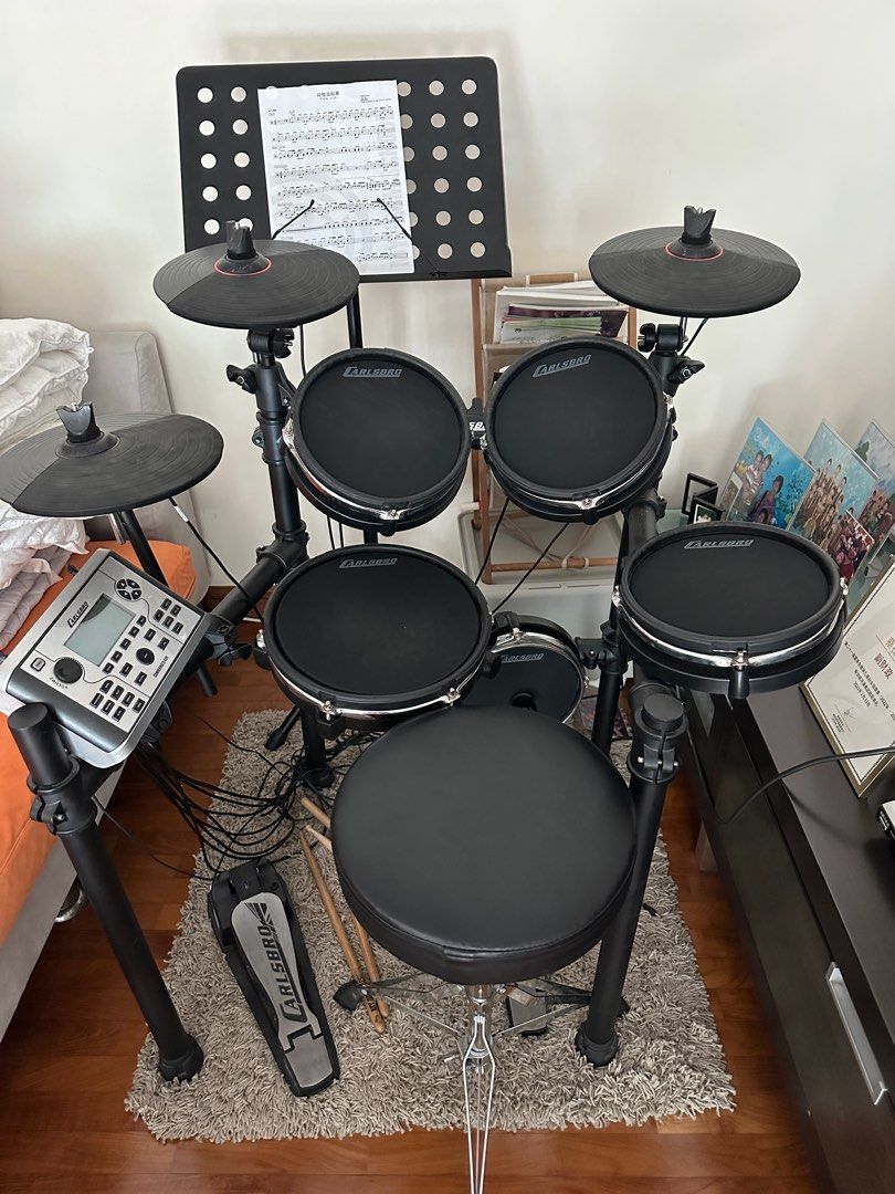 Carlsbro CSD400 Mesh Electronic Drum Kit (With Stool), Hobbies & Toys