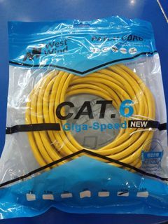 CAT6 UTP LAN Ethernet (10 Meters) 1000 Mbps Gigabit RJ45 Patch Network Router Flat Cable