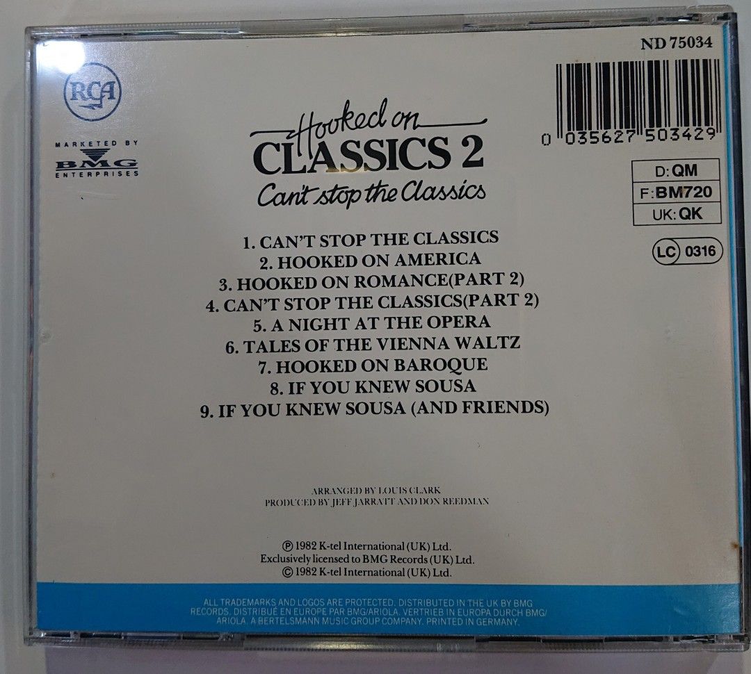 Cd Hooked on classics 2 興趣及遊戲 音樂樂器 配件 音樂與媒體 CD 及 DVD Carousell