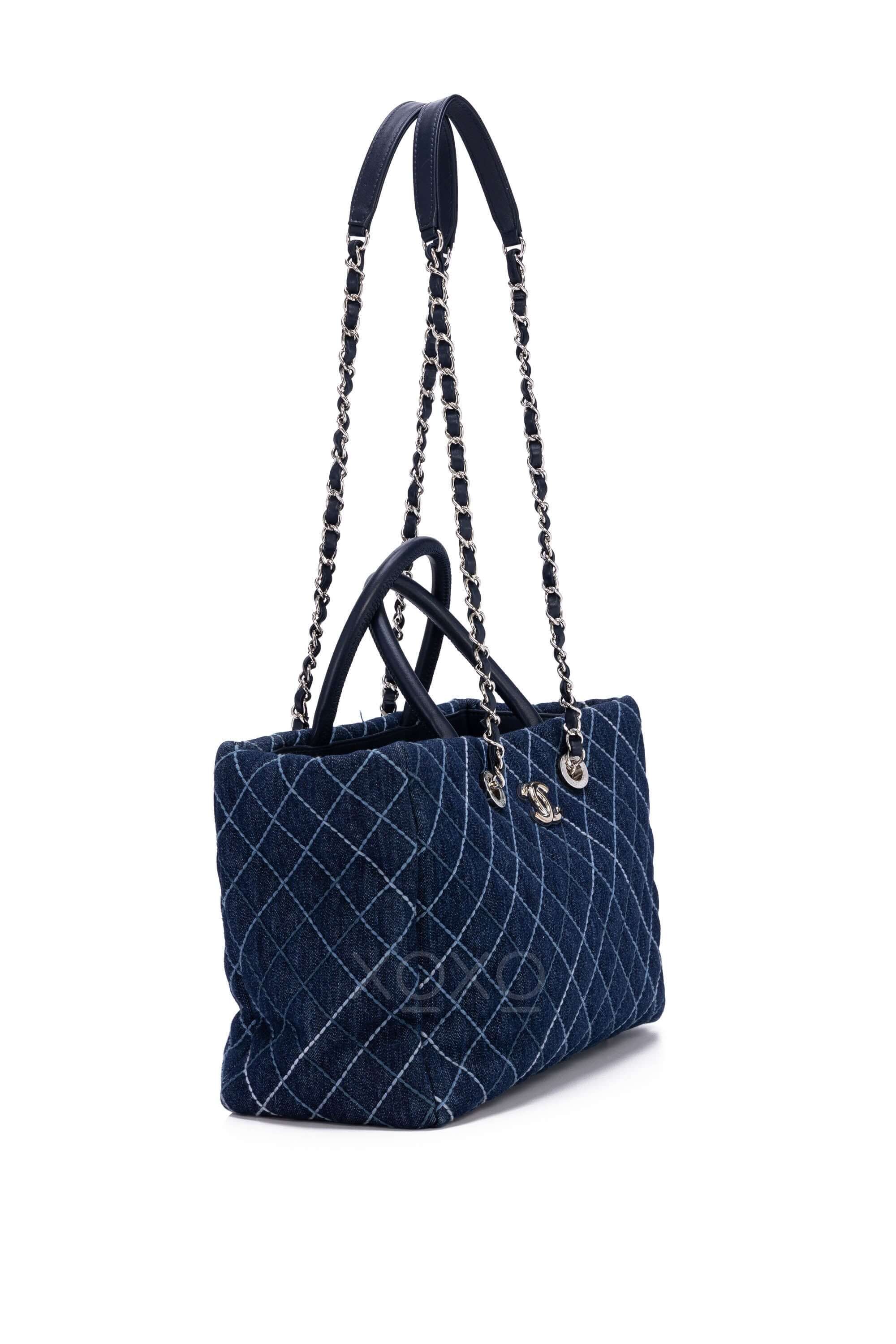 Chanel Coco Allure Tote Bag Denim Blue oxluxe