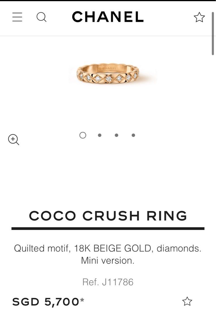 Chanel Coco Crush, Women's Fashion, Jewelry & Organisers, Rings on